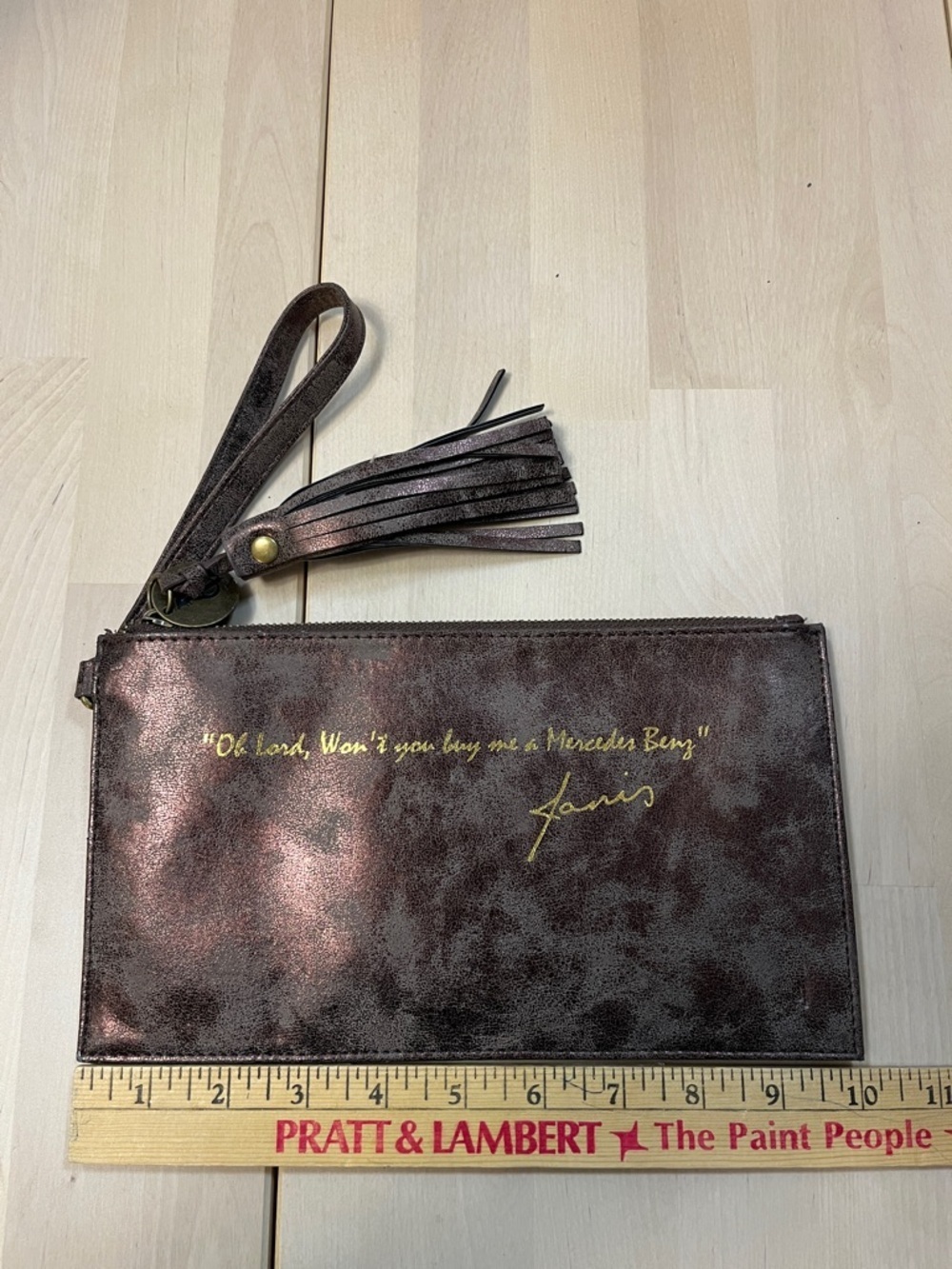 Janis Joplin “Oh Lord, Won’t You Buy Me a Mercedes Benz” Lyric Culture Wristlet - Picture 9 of 16